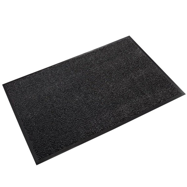 Carpeted Entrance Mat, Charcoal, 6 ft W x 60 ft L